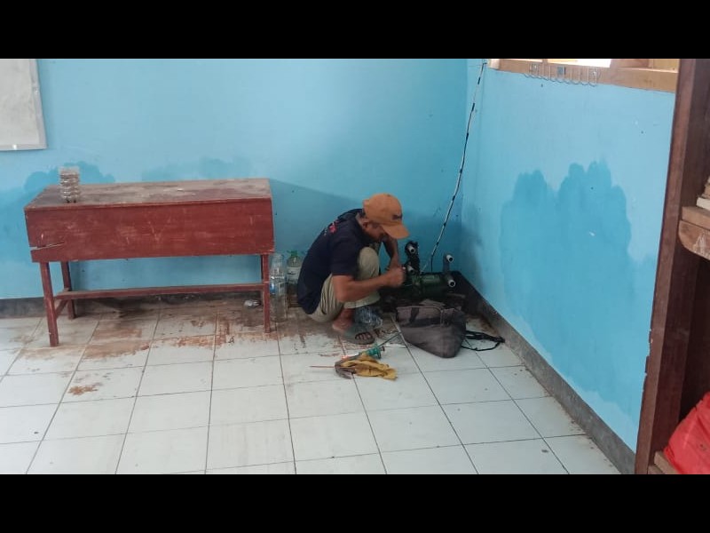 PERBAIKAN POMPA AIR SEKOLAH 17 APRIL 2025